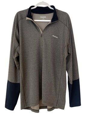 Simms Men's Quarter-Zip Performance Knit Pullover XXL Fishing Tech Outdoor Shirt